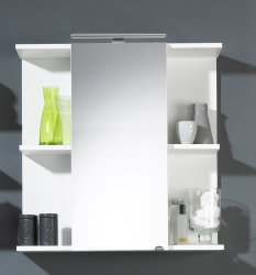 Badezimmer Spiegelschrank 68cm | 1-türig mit LED...
