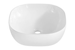 Badezimmer Waschplatz CAPRI 80cm | Oak Aufsatzbecken weiß | goldeiche