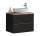 Badezimmer SET II CAPRI 80cm 2-tlg.  | Aufsatz-Waschbecken & Spiegelschrank | schwarz-goldeiche