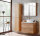 Badezimmer SET III CAPRI 80cm 3-tlg.  | Aufsatz-Becken, Hoch- und Spiegelschrank | goldeiche