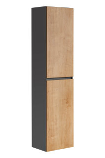 Badezimmer Hochschrank POSADAS | 2-türig 170cm hoch | grau-eiche