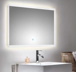 Badmöbel Set 4-teilig Argos 120cm | Doppelwaschtisch & LED-Spiegel | weiß-hochglanz