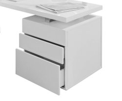 Schreibtisch Homeoffice Whiteline | 140cm | weiß-hochglanz 140 x 70 cm
