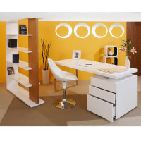 Schreibtisch Homeoffice Whiteline | 140cm | weiß-hochg