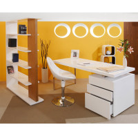 Schreibtisch Homeoffice Whiteline | 160cm | weiß-hochg