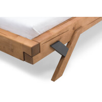 Balkenbett Railway II 140cm | Massivholz rustikal | Fichte n