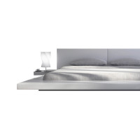 Polsterbett Flat White 140cm | inkl. Nachtkonsolen | Kunstle