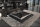 Polsterbett Flat Black 140cm | inkl. Nachtkonsolen | Kunstleder schwarz 272 x 244cm (140cm Matratze)