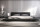Polsterbett Flat Black 140cm | inkl. Nachtkonsolen | Kunstleder schwarz 272 x 244cm (140cm Matratze)