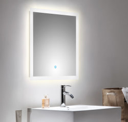 Badmöbel Set Carpo 60cm | Waschplatz mit LED Spiegel | anthrazit seidenglanz