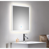 Badezimmer LED Spiegel 60x54 cm mit Touch Bedienung 3