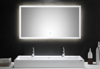 Badezimmer LED Spiegel 120x65 cm mit Touch Bedienung