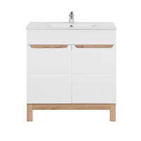 Badezimmer Stand-Waschplatz Kalli 80cm | inkl. Waschbecken |