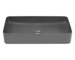 Aufsatz-Waschbecken EDGE GREY 61cm | Keramik | grau
