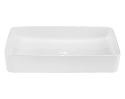 Aufsatz-Waschbecken EDGE WHITE 61cm | Keramik | weiß