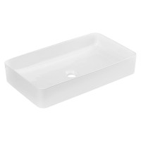 Aufsatz-Waschbecken EDGE WHITE 61cm | Keramik | weiß