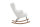 Schaukelstuhl mit kuscheligem Teddyfell | Kufen massive Esche | weiß