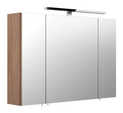 Badezimmer Spiegelschrank 90cm 3-türig | mit...