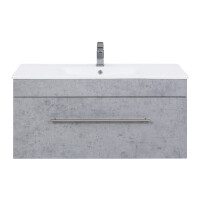 Waschplatz VITENA 100cm breit | Waschtisch mit Keramikbecken