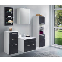 Badezimmer Hochschrank VITENA 135cm | 2 Türen + 1 Schub