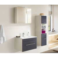 Badezimmer Hochschrank VITENA 135cm | 2 Türen + 1 Schub
