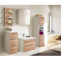 Badezimmer Hochschrank VITENA 135cm | 2 Türen + 1 Schub