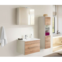 Badezimmer Hochschrank VITENA 135cm | 2 Türen + 1 Schub