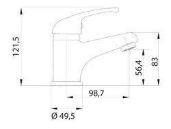 Badezimmer Waschtisch-Armatur | Mischbatterie 130 x 49mm...