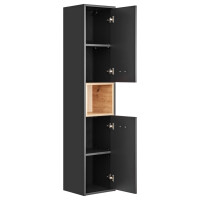 Bad Hochschrank BORNEO 170cm | 2 Türen + 1 offenes Fach