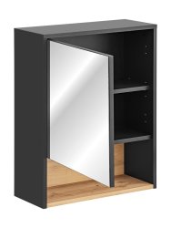 Spiegelschrank Badspiegel BORNEO | Cosmos-grau - Artisan-eiche | 60cm
