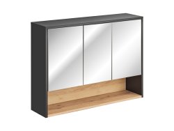 Spiegelschrank Badspiegel BORNEO | Cosmos-grau - Artisan-eiche | 100cm