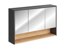 Spiegelschrank Badspiegel BORNEO | Cosmos-grau - Artisan-eiche | 120cm