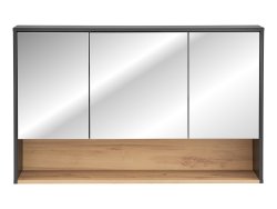 Spiegelschrank Badspiegel BORNEO | Cosmos-grau - Artisan-eiche | 120cm