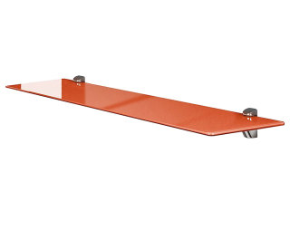 Glasregal aus Sicherheitsglas orange 80cm / Stück