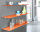 Glasregal aus Sicherheitsglas ESG orange 80cm