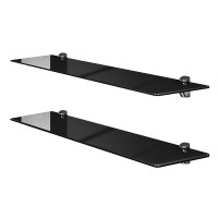 Glasregal aus Sicherheitsglas ESG schwarz 80cm 4