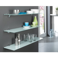 Glasregal aus Sicherheitsglas ESG grau 80cm 3