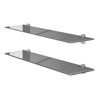 Glasregal aus Sicherheitsglas ESG grau 80cm 7