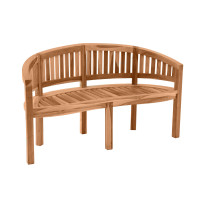 Garten Sitzbank rund Teakaroo 150 x 61cm 3-Sitzer | Teakholz