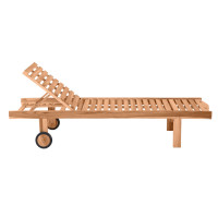 Gartenliege Teakaroo 200x65cm verstellbares Kopfteil | Teakh