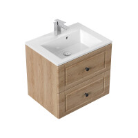 Badset KAMPARA 4-teilig 60cm breit | Landhaus-Stil | eiche-h
