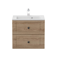 Badset KAMPARA 4-teilig 60cm breit | Landhaus-Stil | eiche-h