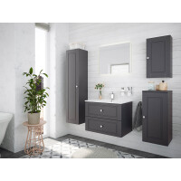 Waschtisch KAMPARA 70cm breit | Landhaus-Stil | anthrazit-gl