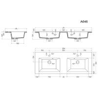 Badmöbel Set 4-teilig Argos Classic 120cm Doppelwaschti