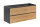 Badmöbel Hänge-Waschtisch Posadas 2-120cm | Abdeckplatte grau | dunkelgrau-eiche