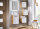Badezimmer Hängeschrank Aruba 35 x 35cm  | amerikanische Eiche - weiß hochglanz