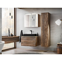 Badezimmer Waschplatz OAKLEE 60cm | inkl. Oberplatte | Rauch