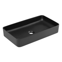 Badezimmer Set 2-teilig OAKLEE 160cm | Becken schwarz | Rauc