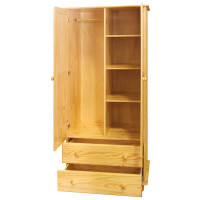 Kleiderschrank 2-türig + 2 Schubladen 80 x 170cm | Kief