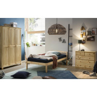 Kleiderschrank 3-türig 120 x 180cm | Kiefer massiv natu